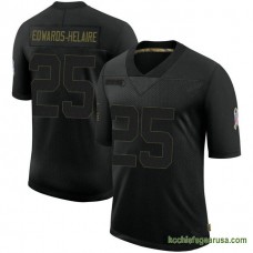 Mens Kansas City Chiefs Clyde Edwards Helaire Black Game 2020 Salute To Service Kcc216 Jersey C674